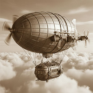 維多利亞風格蒸氣飛艇