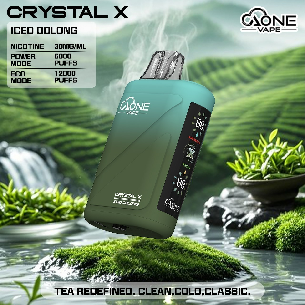 味覺達人 AONE VAPE Crystal 水晶 二代　12000口 一次性電子煙
