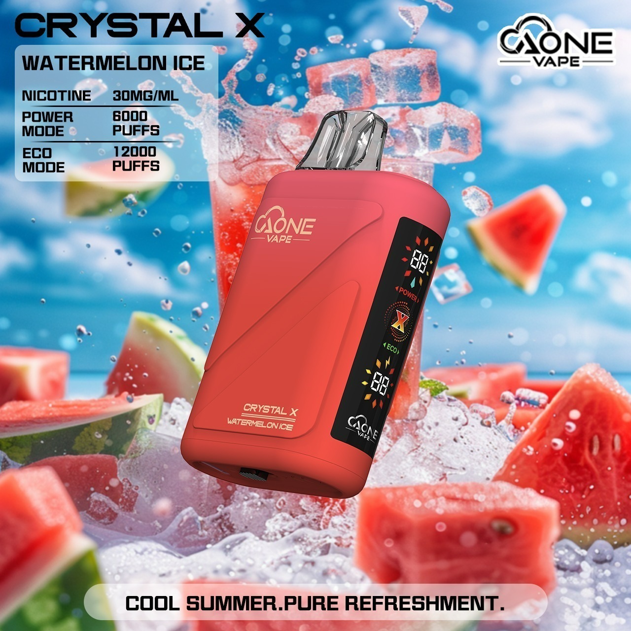 味覺達人 AONE VAPE Crystal 水晶 二代　12000口 一次性電子煙
