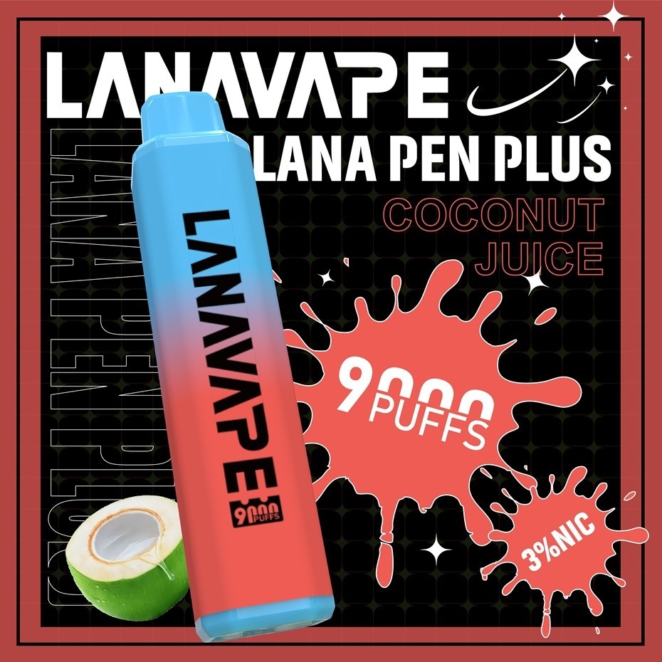 LANA煙桿 LANA9000口 一次性拋棄式 持久续航 & 快速充电